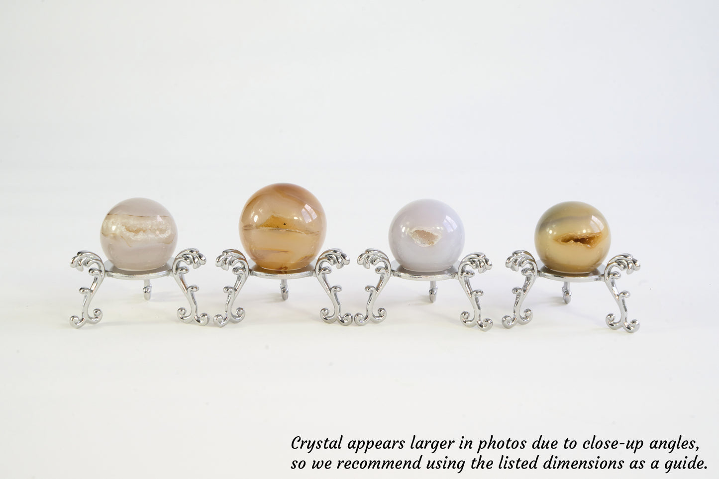 Balance Energy Flow - Druzy Agate Sphere (Mini, 3cm / Small, 4cm)