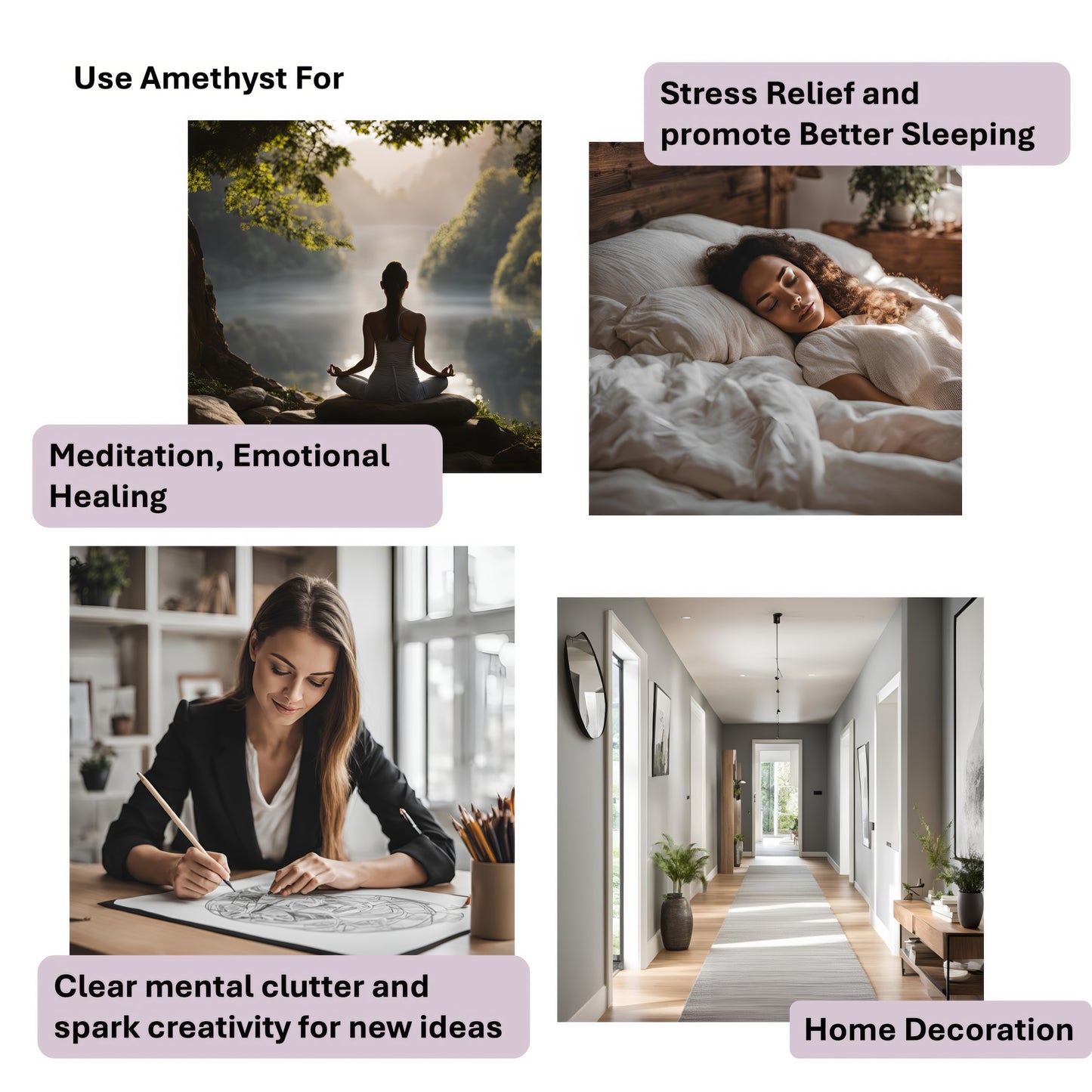 Overcome Worries & Fears - Raw Amethyst