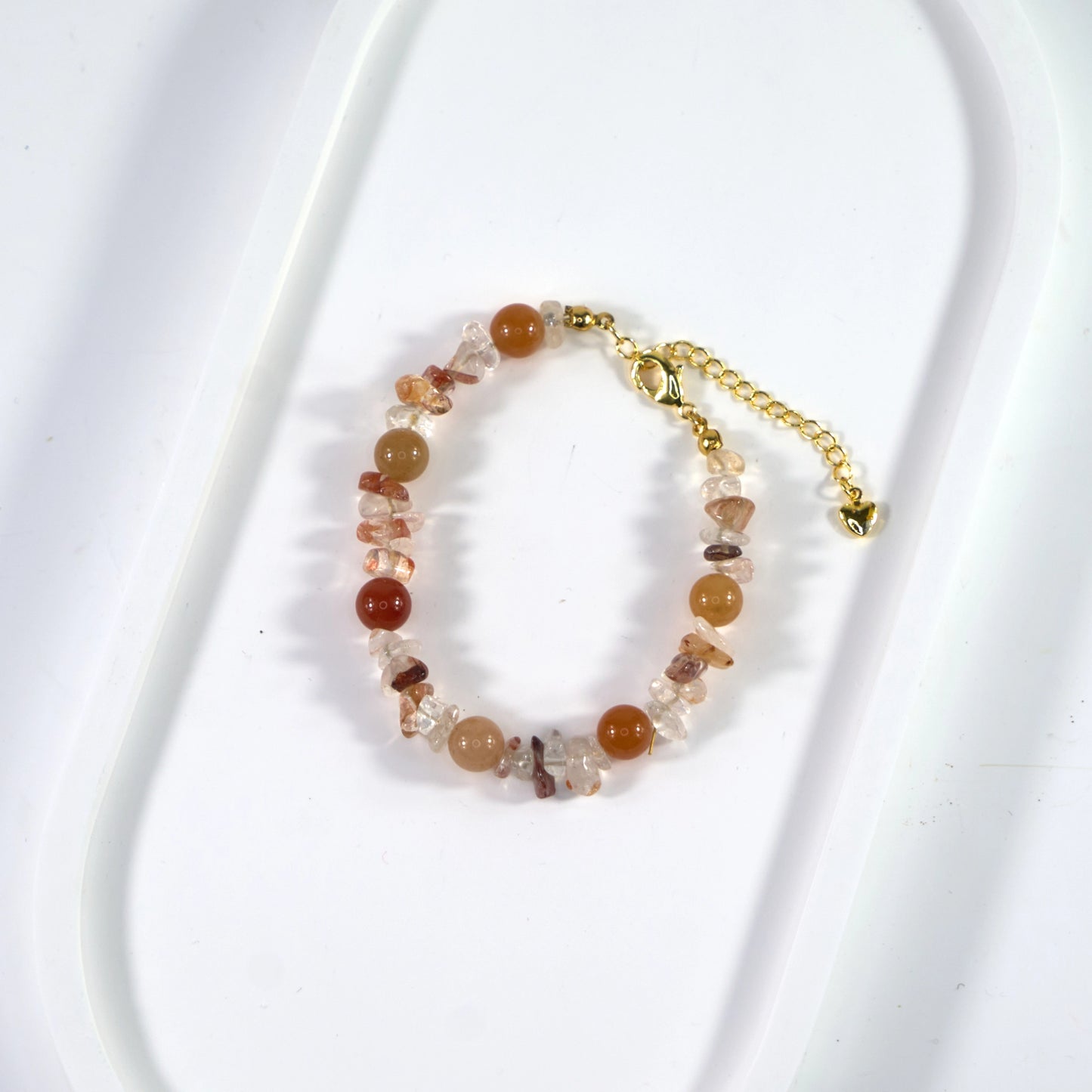 Harness Your Inner Power - Fire Quartz & Carnelian Crystal Bracelet