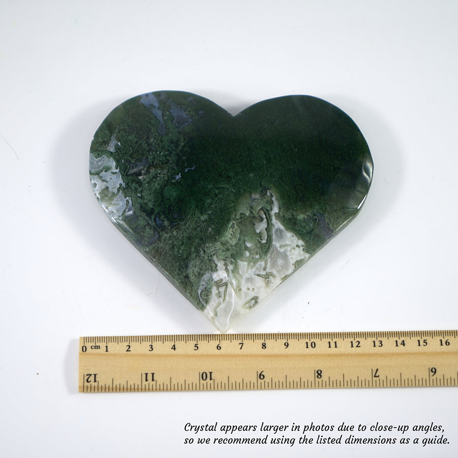 Stone of New Beginings - Moss Agate Heart Shape