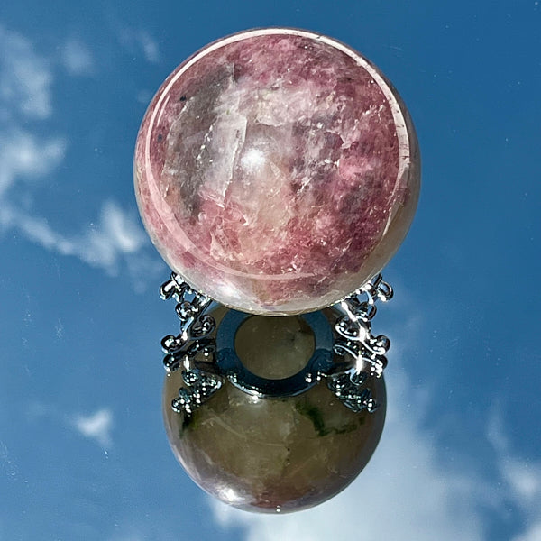 Encourage Flow of Unconditional Love - Pink Tourmaline Sphere (8cm)