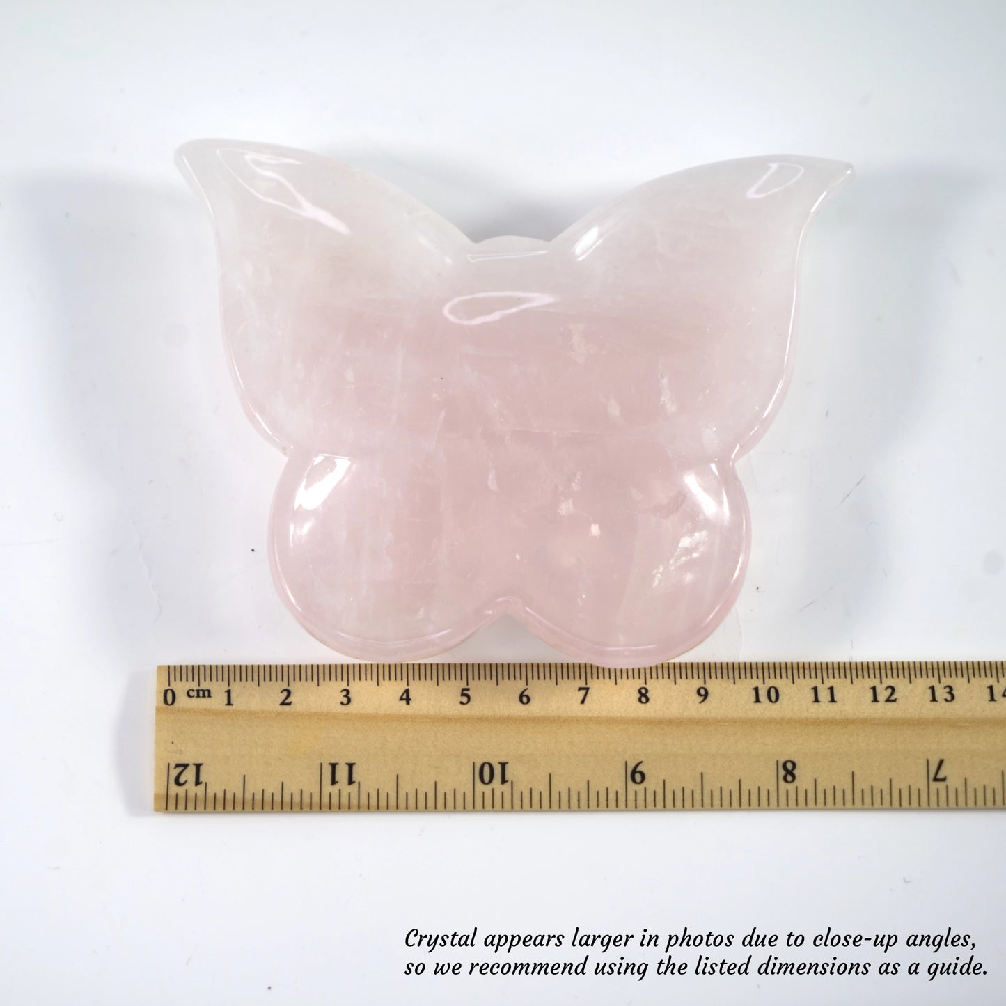 Stone of Love - Rose Quartz Crystal Charging Bowl with Complimentary Quartz Chips (Butterfly Shape)