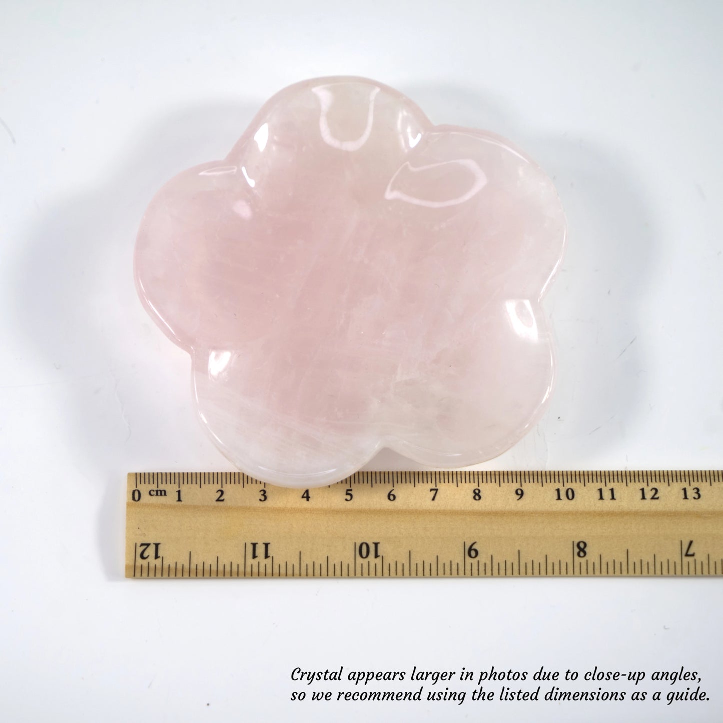 Stone of Love - Rose Quartz Crystal Charging Bowl with Complimentary Quartz Chips (Flower Shape)