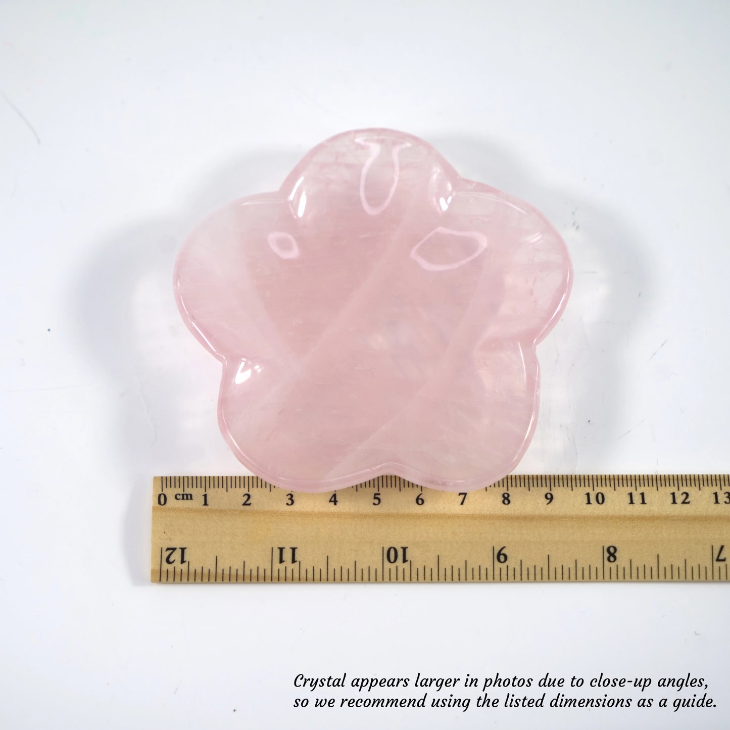 Stone of Love - Rose Quartz Crystal Charging Bowl with Complimentary Quartz Chips (Flower Shape)