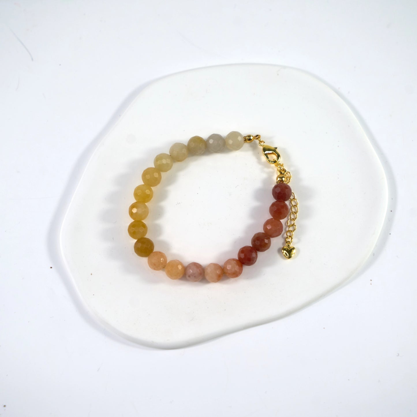 Clear Energy Blockage - Gradient Rutilated Quartz Crystal Bracelet