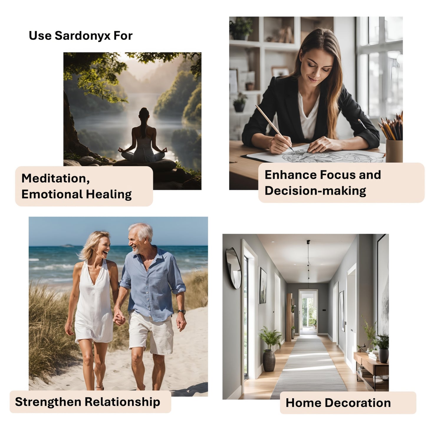 Enhance Focus - Sardonyx Sphere (Small, 4cm)