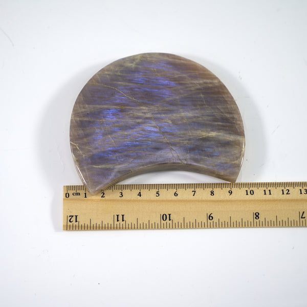 Promote Balance, Joy & Divine Energy - Sunstone & Moonstone Hand-Craved Moon