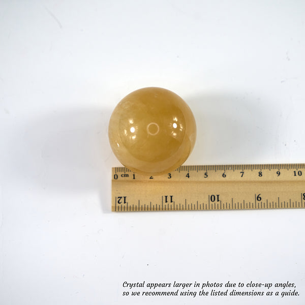 Activate Your Sense of Determination - Yellow Calcite (Honey Calcite) Sphere (2 Sizes)