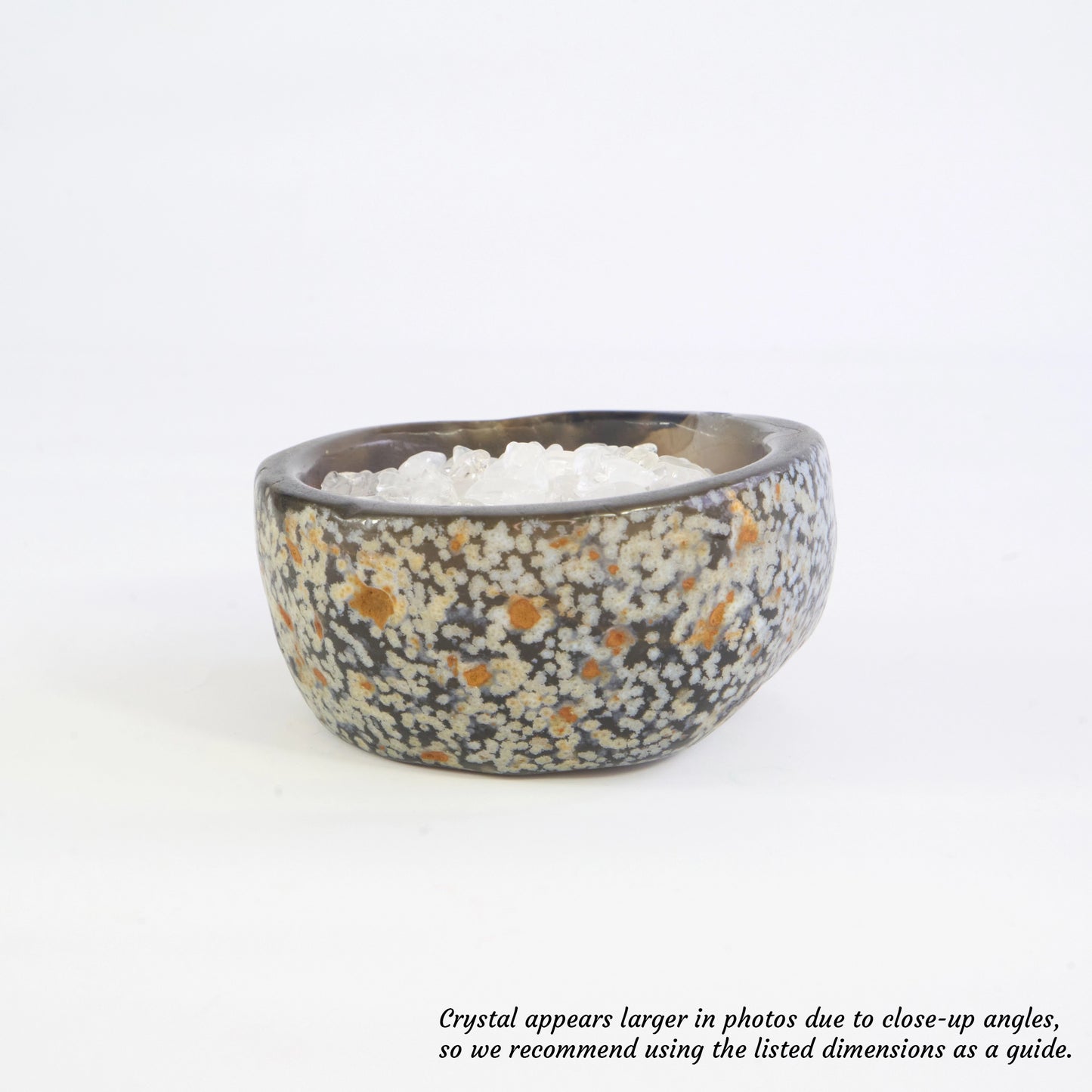 Agate - Crystal Charging Bowl with Complimentary Quartz Chips