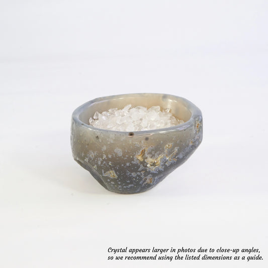 Agate - Crystal Charging Bowl with Complimentary Quartz Chips