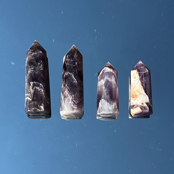 Overcome Worries & Fears - Amethyst Towers - Full Set of 4 Towers