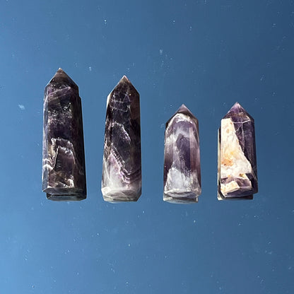 Overcome Worries & Fears - Amethyst Towers - Full Set of 4 Towers