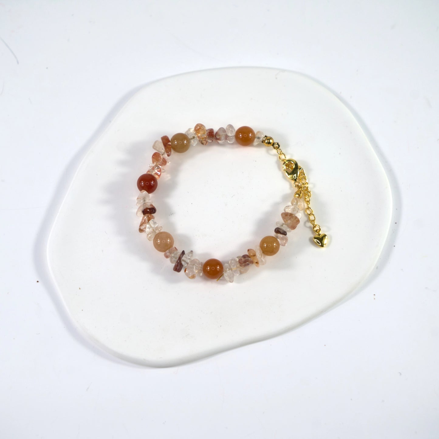 Harness Your Inner Power - Fire Quartz & Carnelian Crystal Bracelet