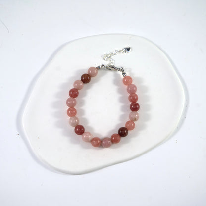 Stone of Compassion - Rhodonite Crystal Bracelet