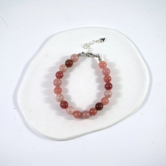Stone of Compassion - Rhodonite Crystal Bracelet