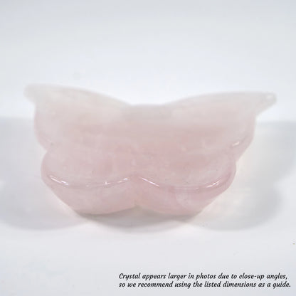 Stone of Love - Rose Quartz Crystal Charging Bowl with Complimentary Quartz Chips (Butterfly Shape)