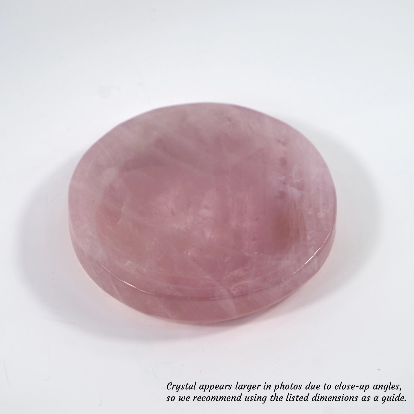 Stone of Love - Rose Quartz Crystal Charging Bowl with Complimentary Quartz Chips (Round Shape)