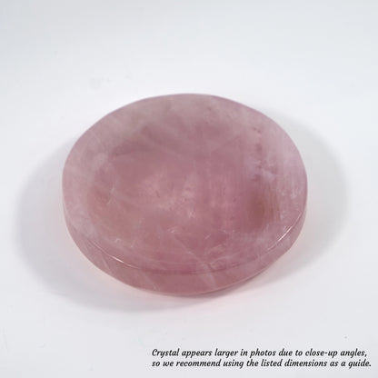 Stone of Love - Rose Quartz Crystal Charging Bowl with Complimentary Quartz Chips (Round Shape)