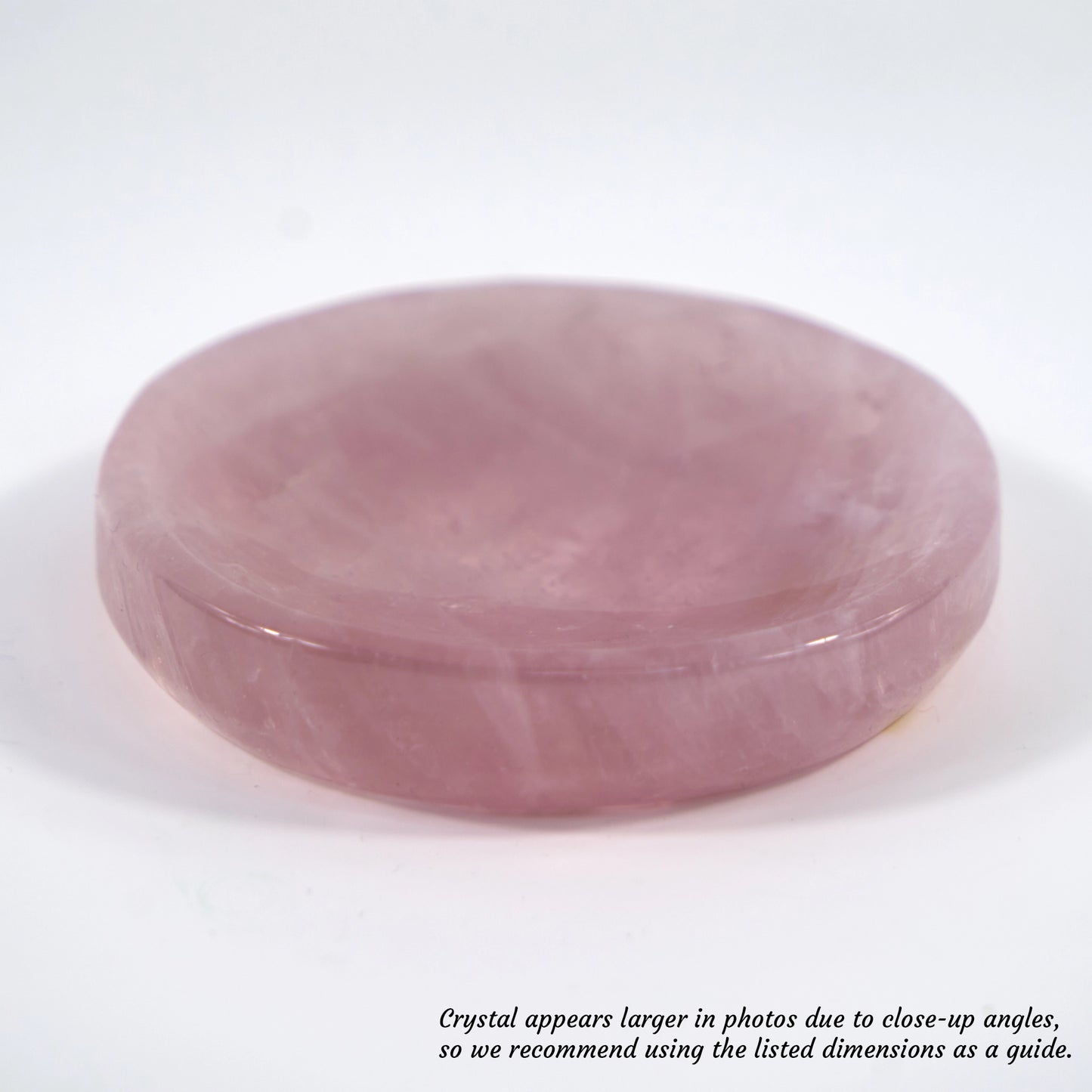 Stone of Love - Rose Quartz Crystal Charging Bowl with Complimentary Quartz Chips (Round Shape)