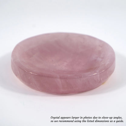 Stone of Love - Rose Quartz Crystal Charging Bowl with Complimentary Quartz Chips (Round Shape)
