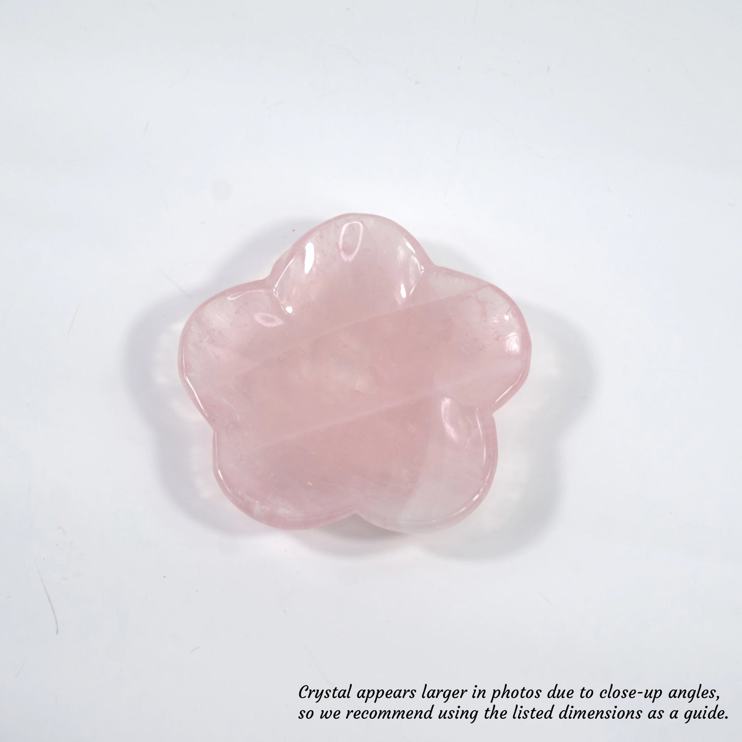 Stone of Love - Rose Quartz Crystal Charging Bowl with Complimentary Quartz Chips (Flower Shape)