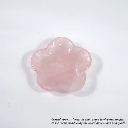 Stone of Love - Rose Quartz Crystal Charging Bowl with Complimentary Quartz Chips (Flower Shape)