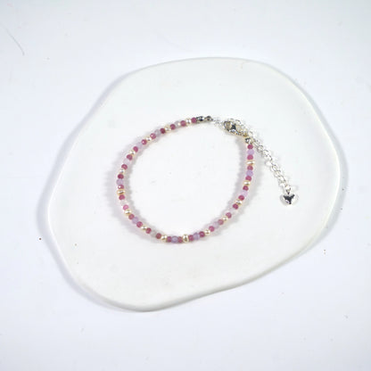 Stone of Love - Rose Quartz, Amethyst & Freshwater Pearl Crystal Bracelet
