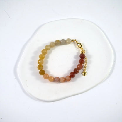 Bracelet en cristal de quartz rutile dégradé