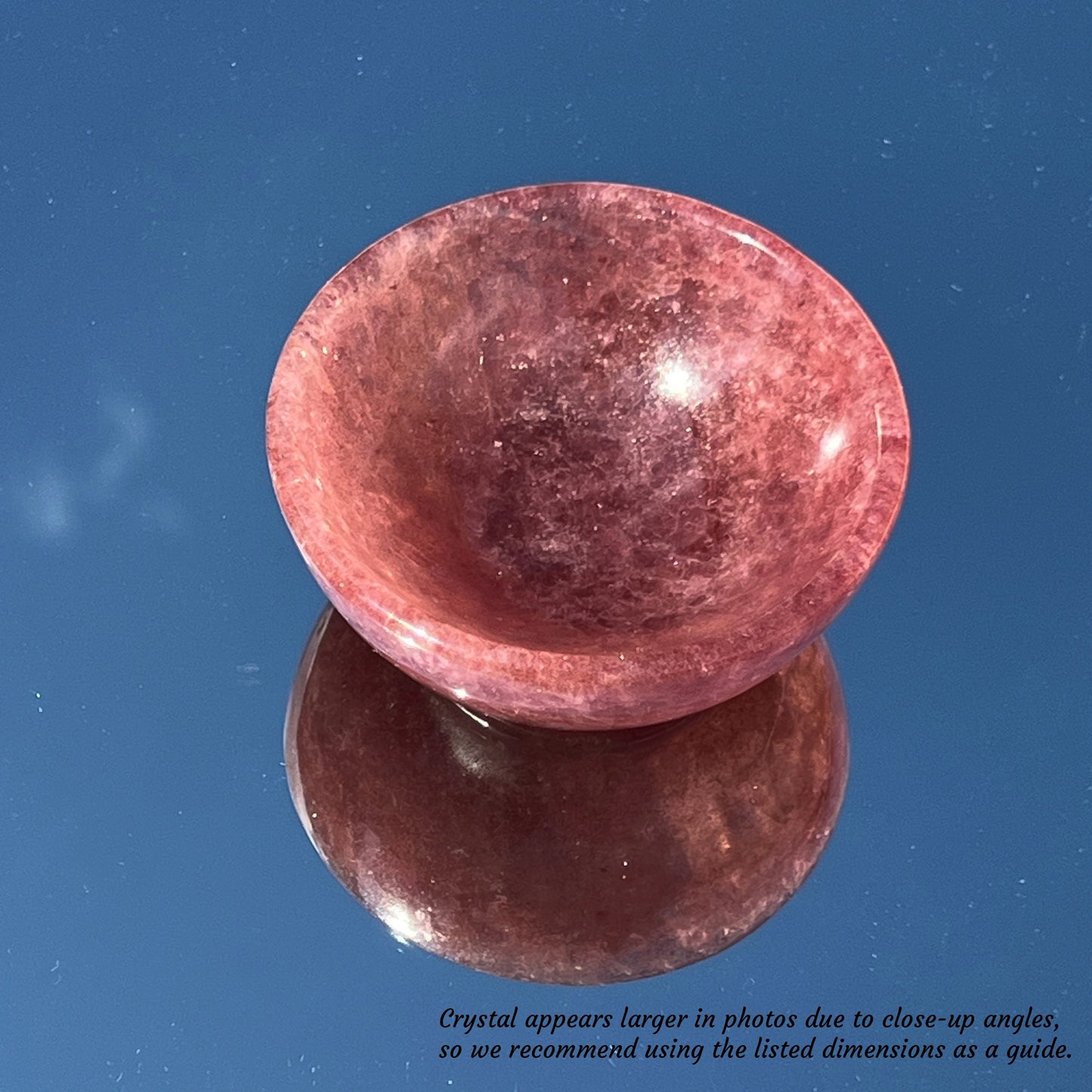 Stone of Universal Love - Strawberry Quartz - Crystal Charging Bowl with Complimentary Quartz Chips