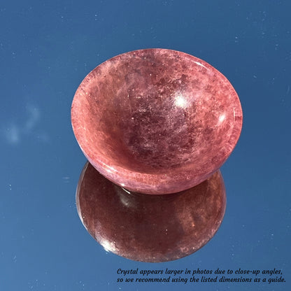 Stone of Universal Love - Strawberry Quartz - Crystal Charging Bowl with Complimentary Quartz Chips