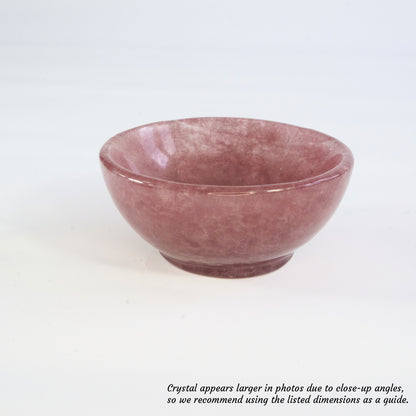 Stone of Universal Love - Strawberry Quartz - Crystal Charging Bowl with Complimentary Quartz Chips